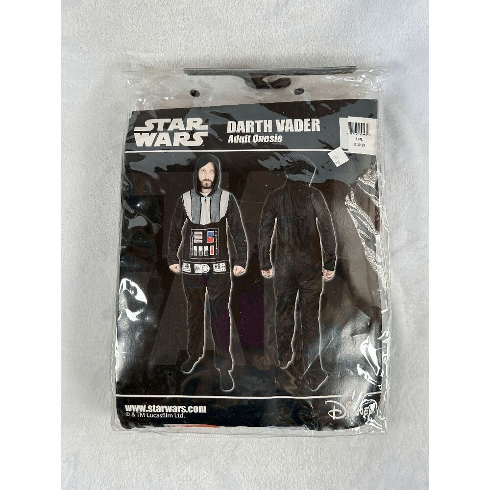 Star Wars Darth Vader Adult Onesie Costume Size L/XL NWT Cosplay, Halloween